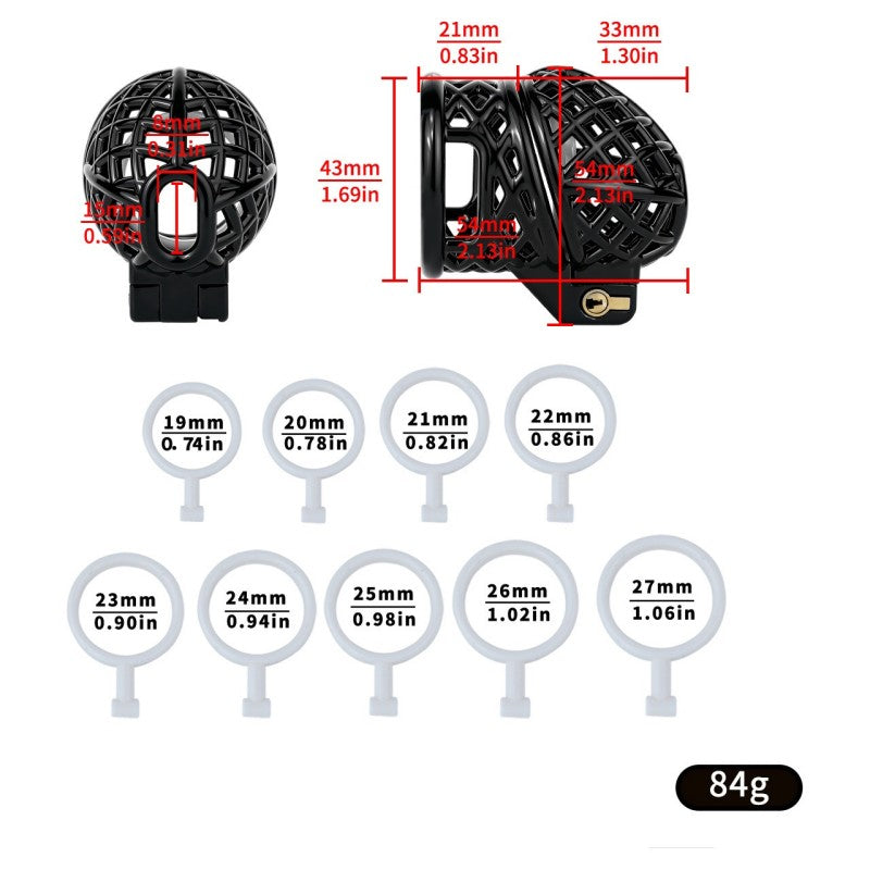 Resin Shaft-Only Chastity Cage | Ringless Breathable Coronal Ridge Fixation Design