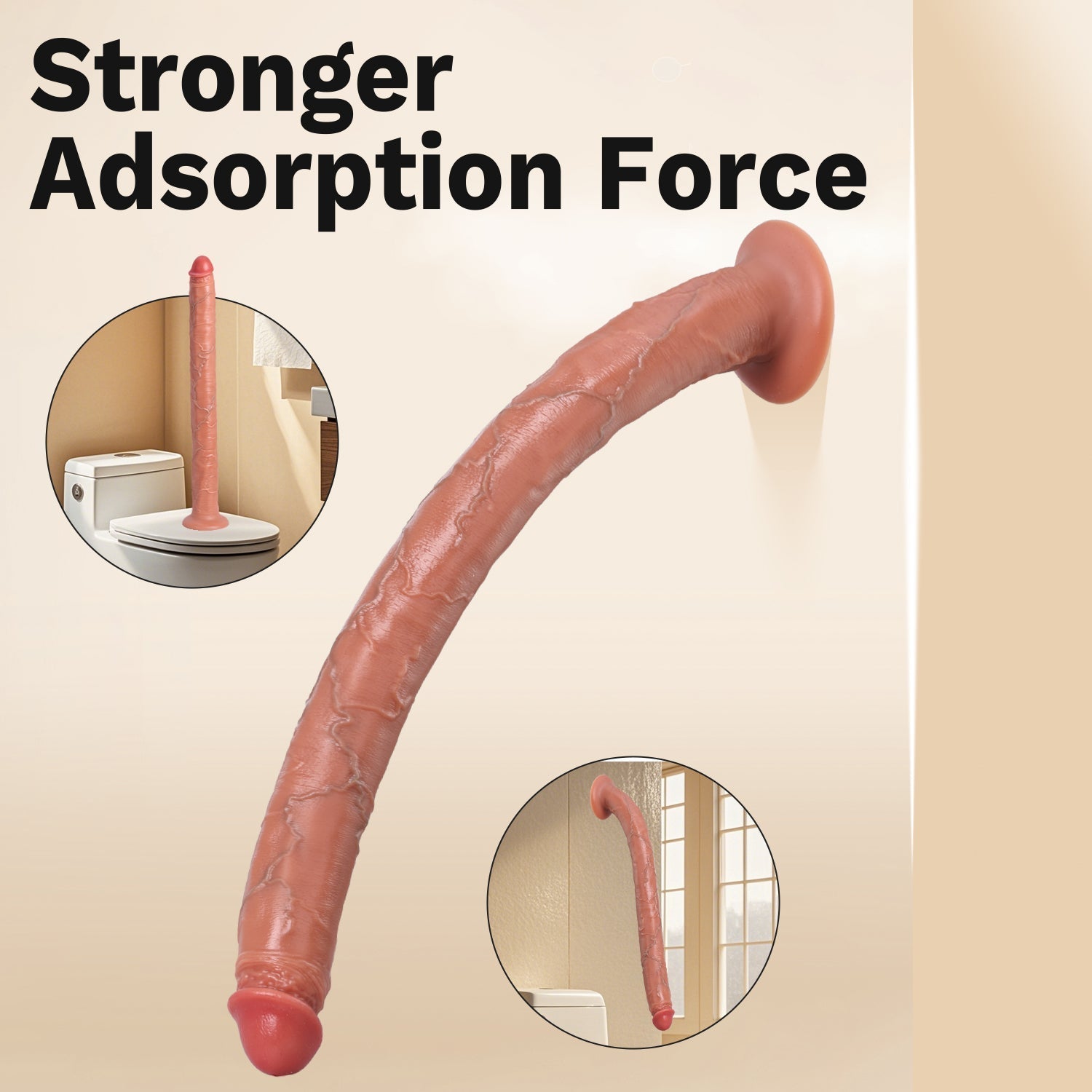 20.4 Inch Extra Long Realistic Dildo with Suction Cup Base, 1.9 Inch Thick - Tarisss Sex Toy Store