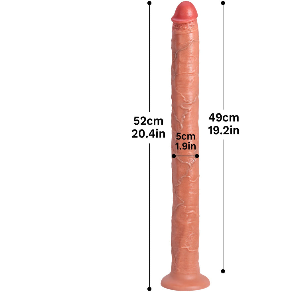 20.4 Inch Extra Long Realistic Dildo with Suction Cup Base, 1.9 Inch Thick - Tarisss Sex Toy Store