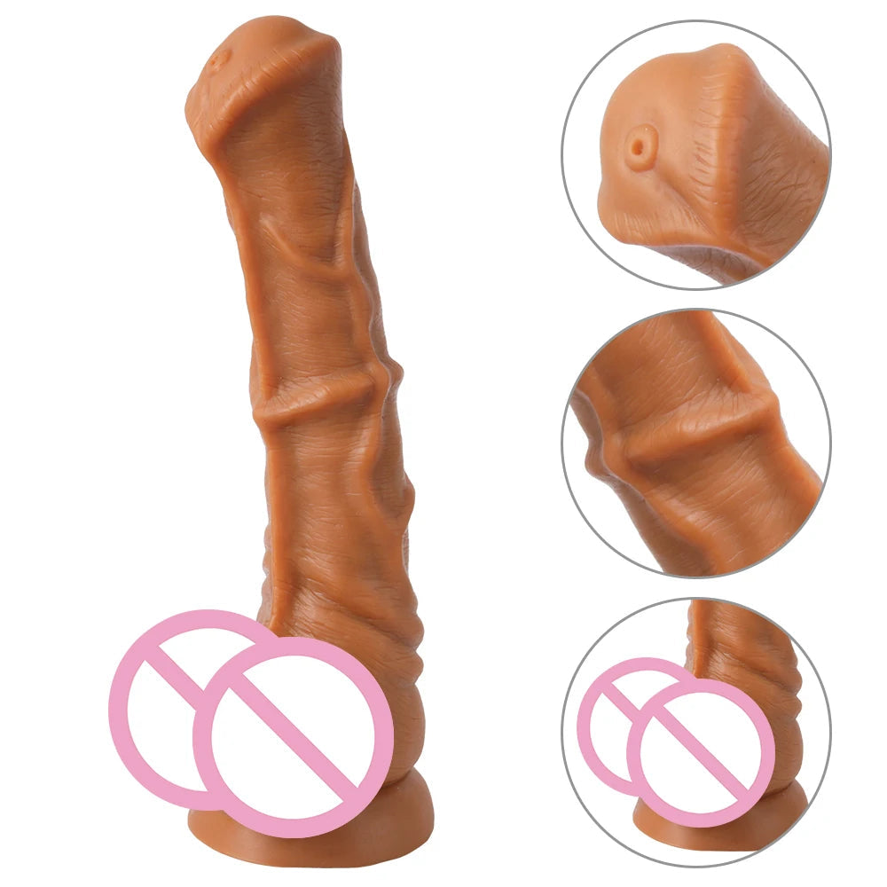 Big Giant Flesh Horse Dildo - Silicone Realistic Animaldildo Women Masturbation Sex Toys