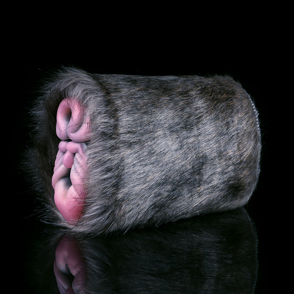 Domlust Rhino Pocket Pussy — Furry Silicone Vibrating Masturbator for Men