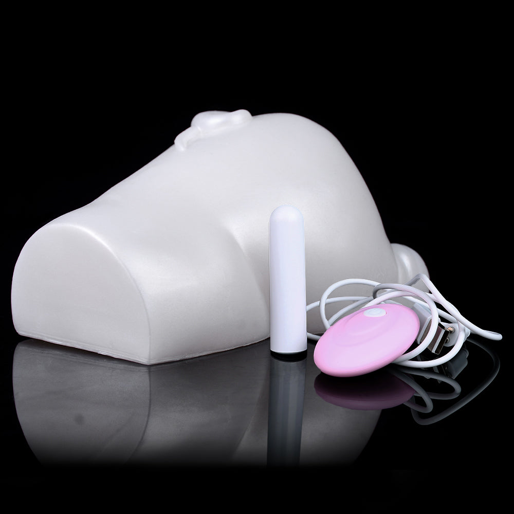 White Pig Pocket Pussy Masturbation Cup - Vibrating Bullet Animal Pussies Sex Toy for Men