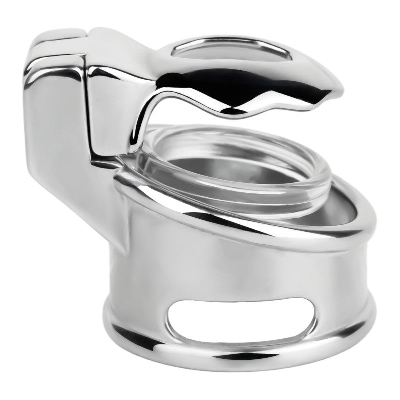 No Ball Ring Chastity Cage 2.0 Stainless Steel Glans Locking Male Chastity Device for Long-Term Comfortable Wear