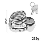 Short Adjustable Male Chastity Cage with Flat Lock and Grid Design – Secure & Breathable