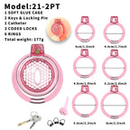 Short Soft Chastity Cage – Dotted & Breathable TPE/Silicone Design