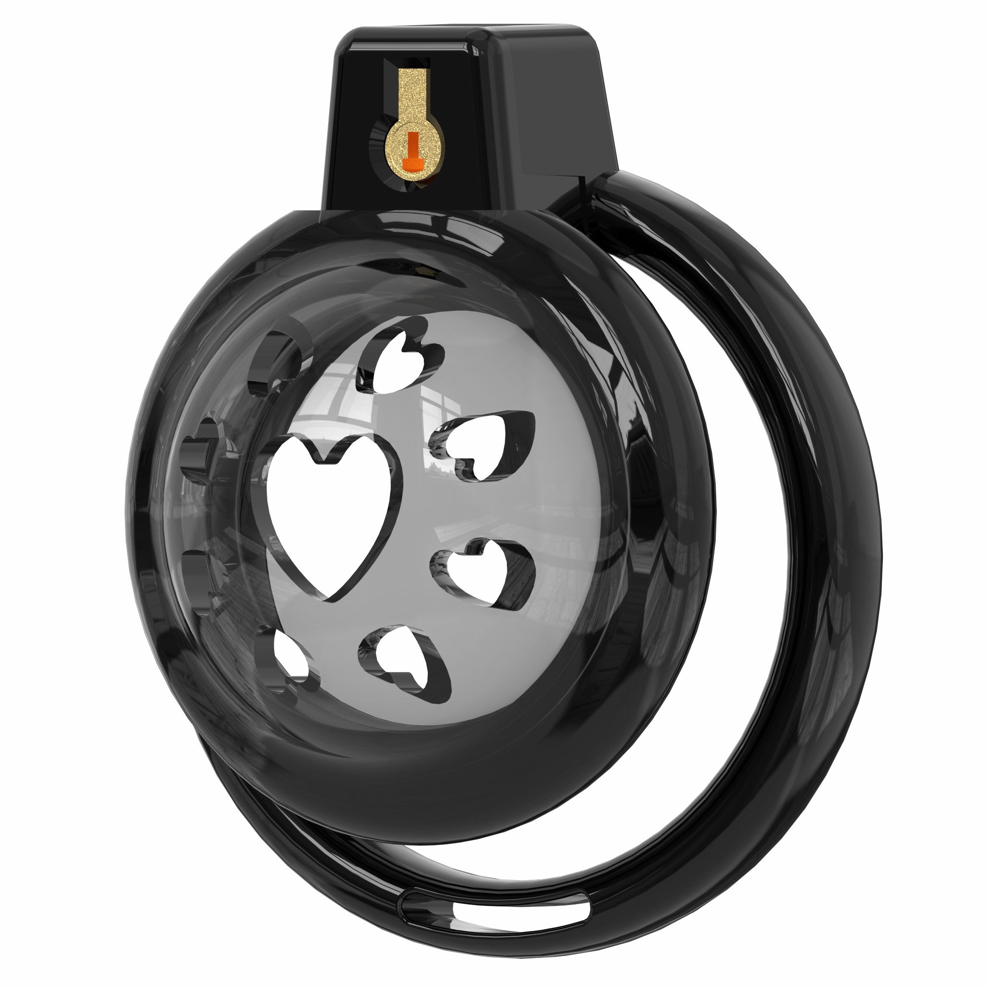 Short Soft Chastity Cage – Heart Vent Design, Silicone TPE, Multi-Shaped