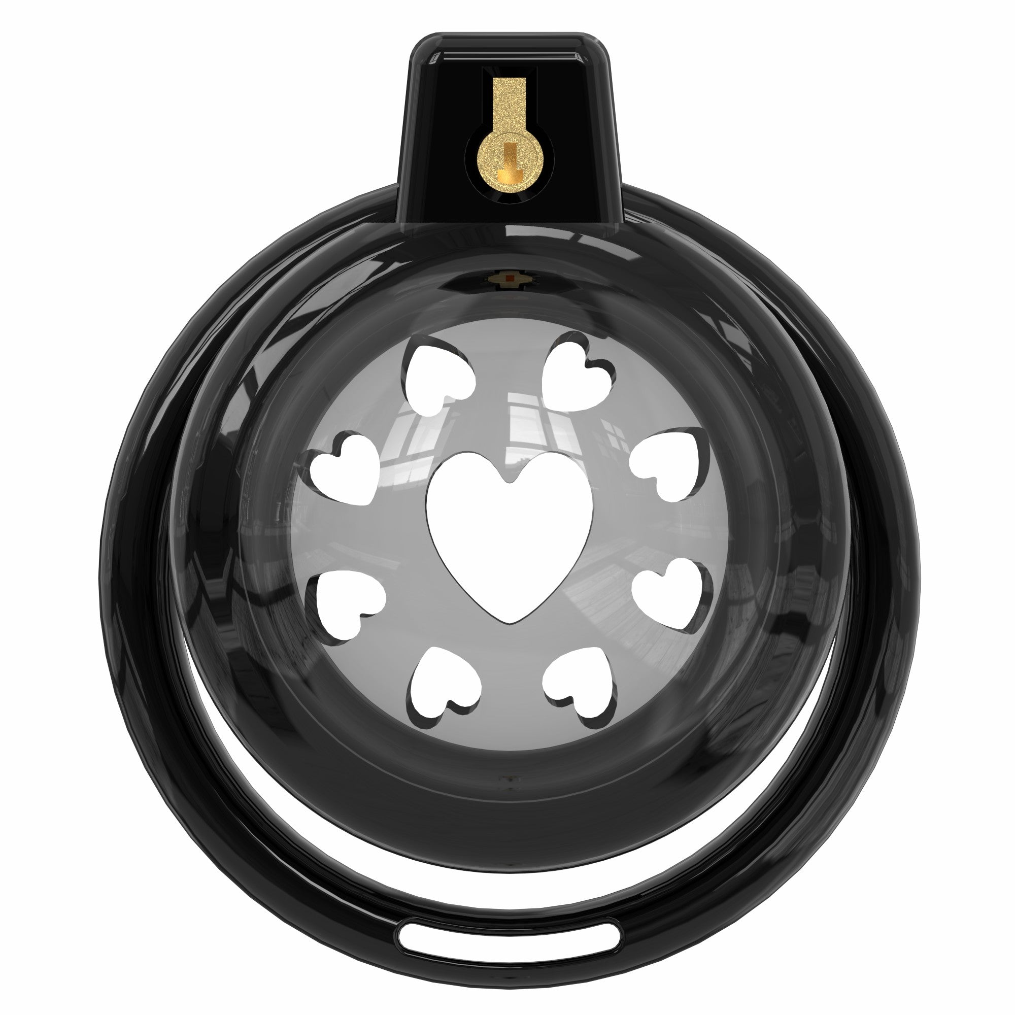 Short Soft Chastity Cage – Heart Vent Design, TPE/Silicone, Multi-Shaped