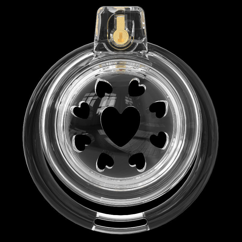 Short Soft Chastity Cage – Heart Vent Design, Silicone TPE, Multi-Shaped