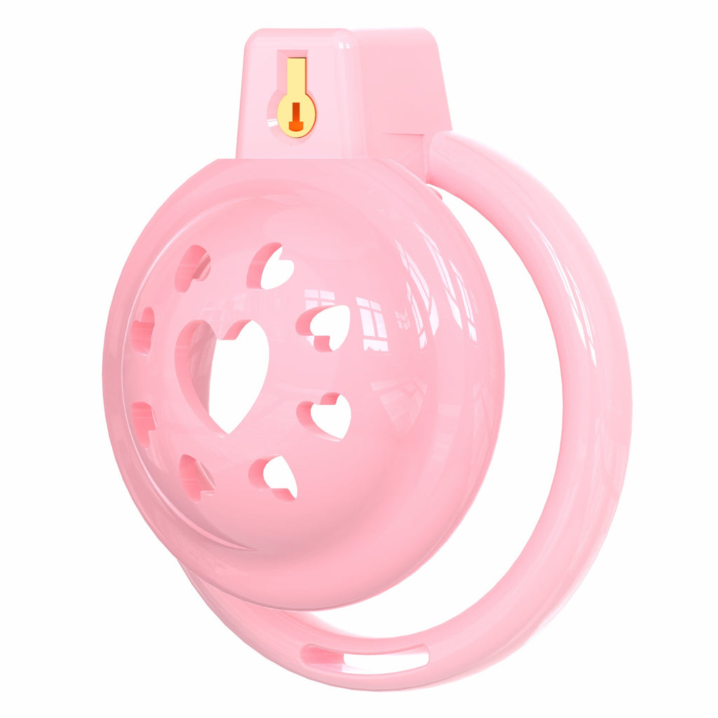 Short Soft Chastity Cage – Heart Vent Design, TPE/Silicone, Multi-Shaped