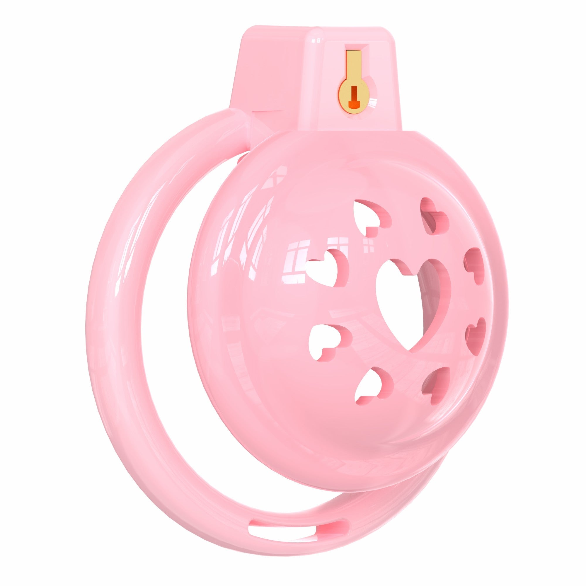 Short Soft Chastity Cage – Heart Vent Design, Silicone TPE, Multi-Shaped