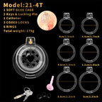 Short Soft Chastity Cage – Heart Vent Design, TPE/Silicone, Multi-Shaped