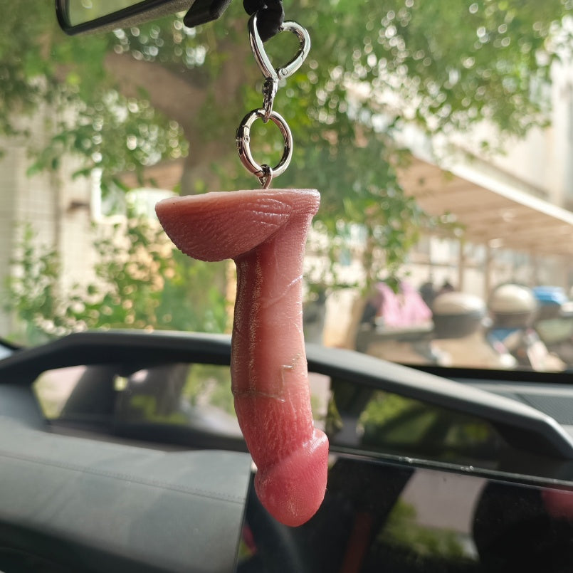 Rounded Coronal Dildo Pendant – Flesh-Toned Silicone Adornment