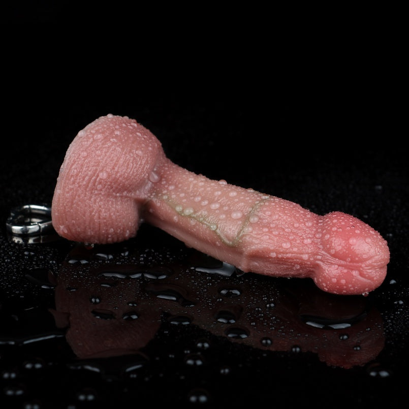 Rounded Coronal Dildo Pendant – Flesh-Toned Silicone Adornment