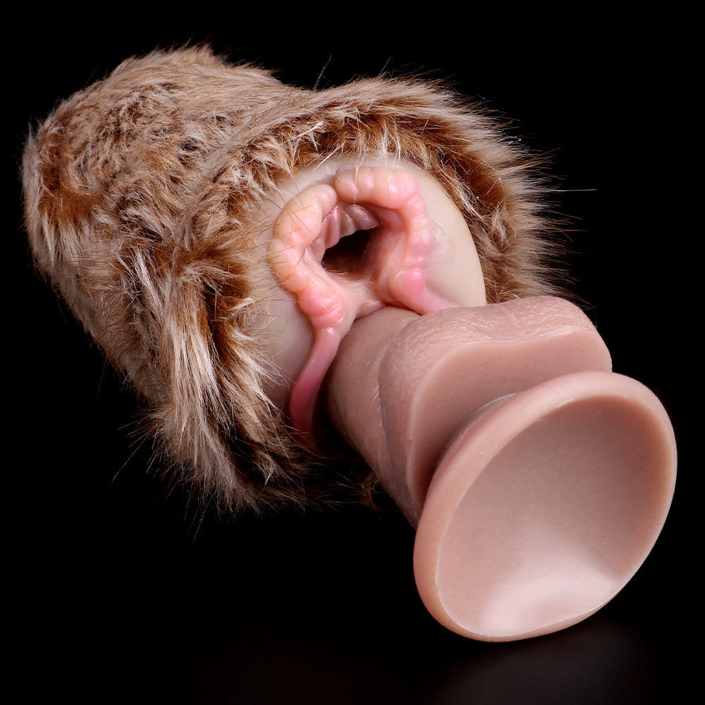 Elk Furry Pocket Pussy – Dual-Opening Faux Fur Animal Masturbator | Domlust