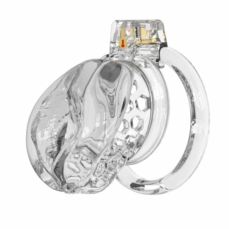 Soft Silicone Chastity Cage – Clitoral-Inspired Design | Semi-Transparent & Flexible Rings