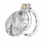Soft Silicone Chastity Cage – Clitoral-Inspired Design | Semi-Transparent & Flexible Rings