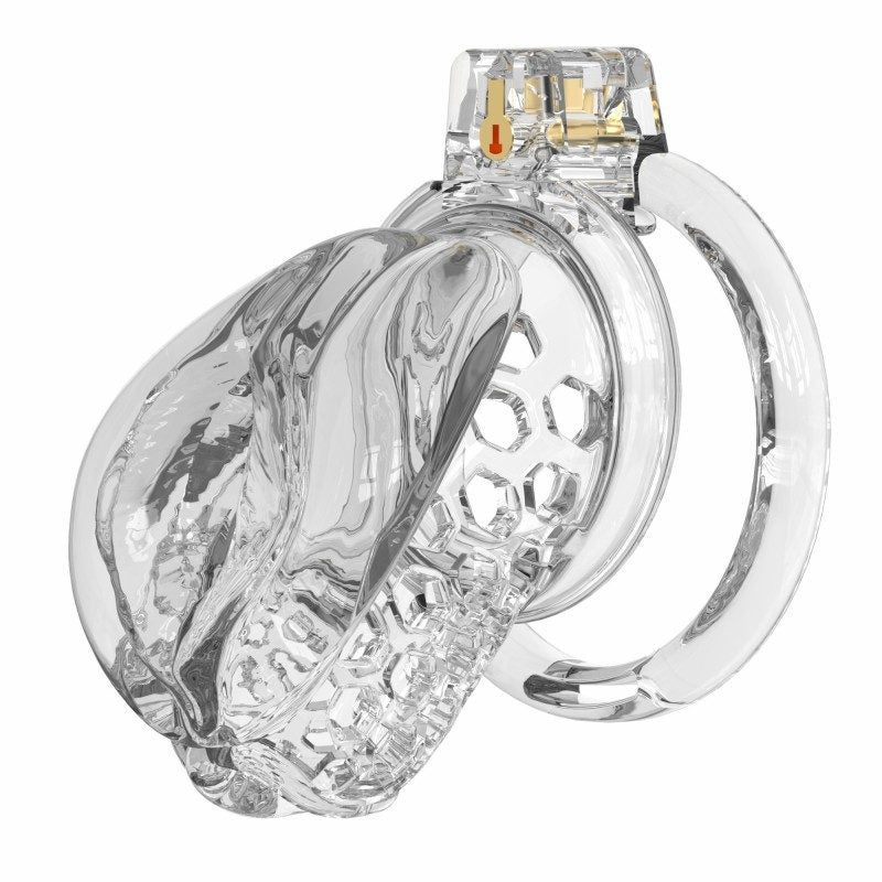 Soft Silicone Chastity Cage – Clitoral-Inspired Design | Semi-Transparent & Flexible Rings