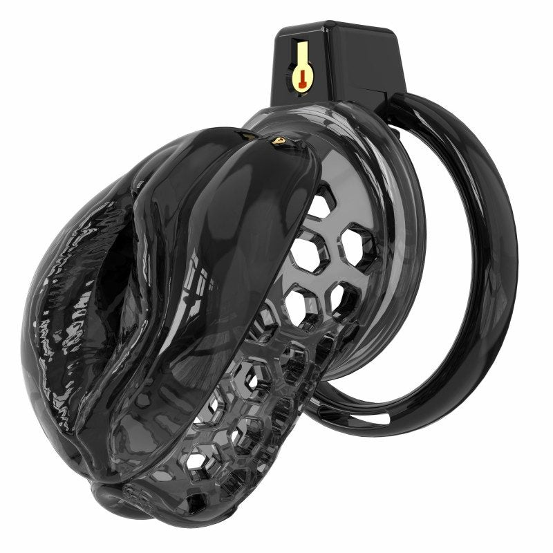 Soft Silicone Chastity Cage – Clitoral-Inspired Design | Semi-Transparent & Flexible Rings