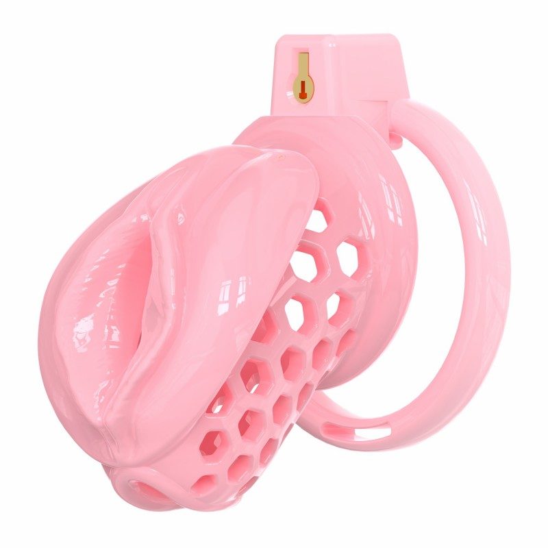 Soft Silicone Chastity Cage – Clitoral-Inspired Design | Semi-Transparent & Flexible Rings