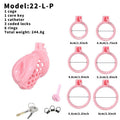 Soft Silicone Chastity Cage – Clitoral-Inspired Design | Semi-Transparent & Flexible Rings