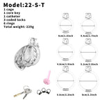 Soft Silicone Chastity Cage – Clitoral-Inspired Design | Semi-Transparent & Flexible Rings