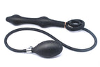 Inflatable Dildo Anal Plug - Dual Steel Ball Build-in Resizable Butt Plug Sex Toys for Men Women