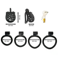 Cat-Shaped Resin Chastity Cage – Lightweight (75g), Breathable, 4 Ring Sizes, Pink or Black