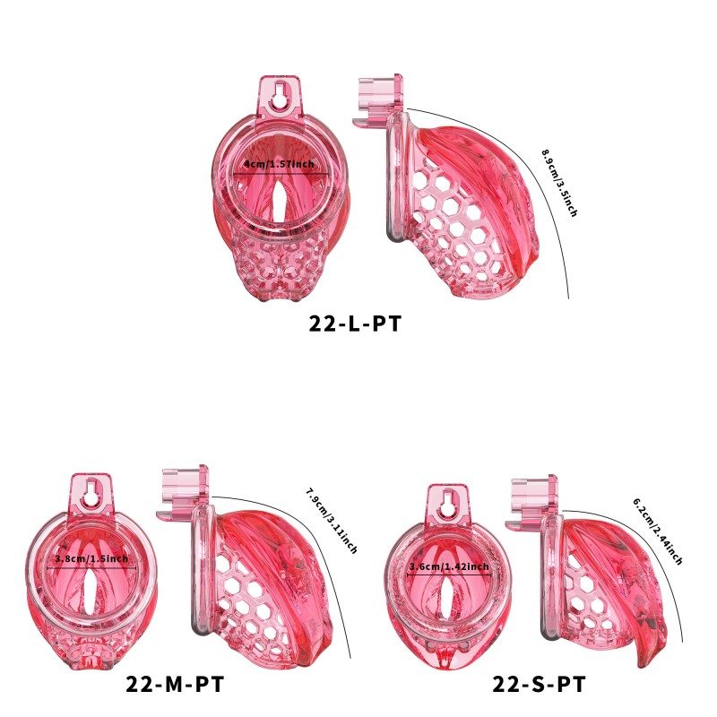 Soft Silicone Chastity Cage – Clitoral-Inspired Design | Semi-Transparent & Flexible Rings