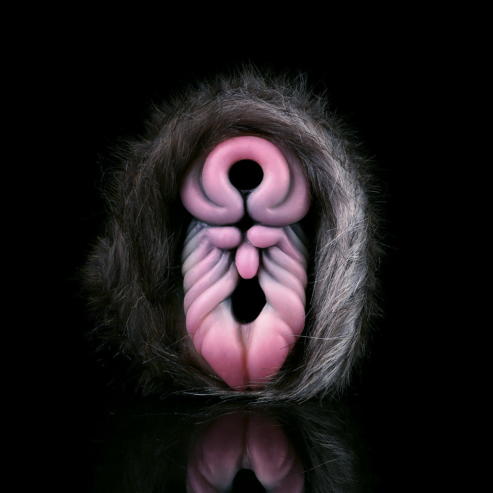 Domlust Rhino Pocket Pussy — Furry Silicone Vibrating Masturbator for Men