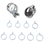 No Ball Ring Chastity Cage – Stainless Steel Lock, 9 Size Glans Fit, Discreet Wear
