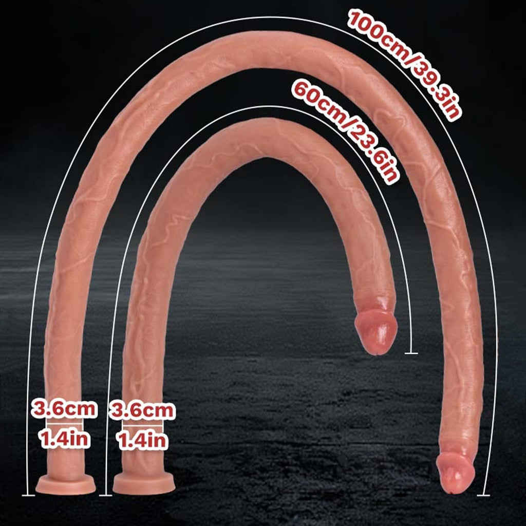 23.6"/39.3" Extra Long Flexible Silicone Dildo With Strong Suction Cup - Tarisss Sex Toy Store