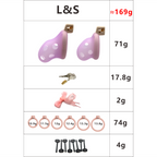Silicone Male Chastity Cage with Adjustable Rings & Lock Set