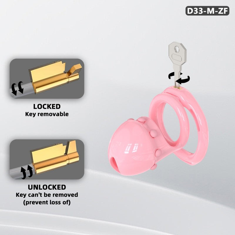 Adjustable Chastity Cage with Removable Silicone Studs | Remote Plug Compatible Locking Device