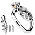 Stainless Steel Cock Torture Device with Removable Spikes | Adjustable Spiked Chastity Cage