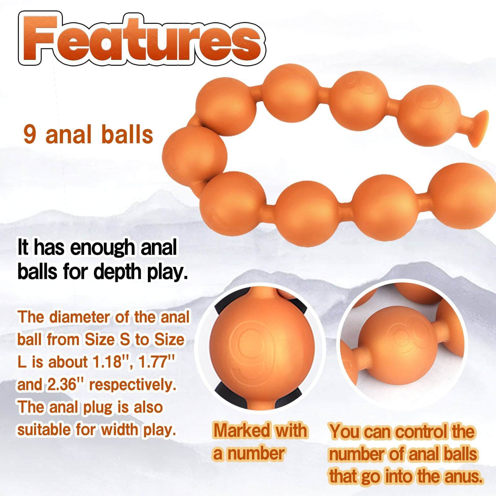 25 Inch Cosplay Huge Anal Bead with Tail - Tarisss Sex Toy Store
