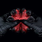 Red & Black Dragon Claw Silicone Masturbator Cup with Spiked Texture