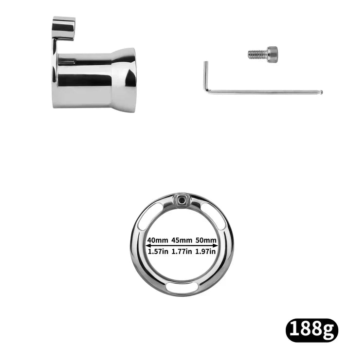 Metal Inverted Chastity Cage – Heavy Duty Stainless Steel Male Chastity Device, Secure Fit, Discreet Wear, Support Belt Compatible