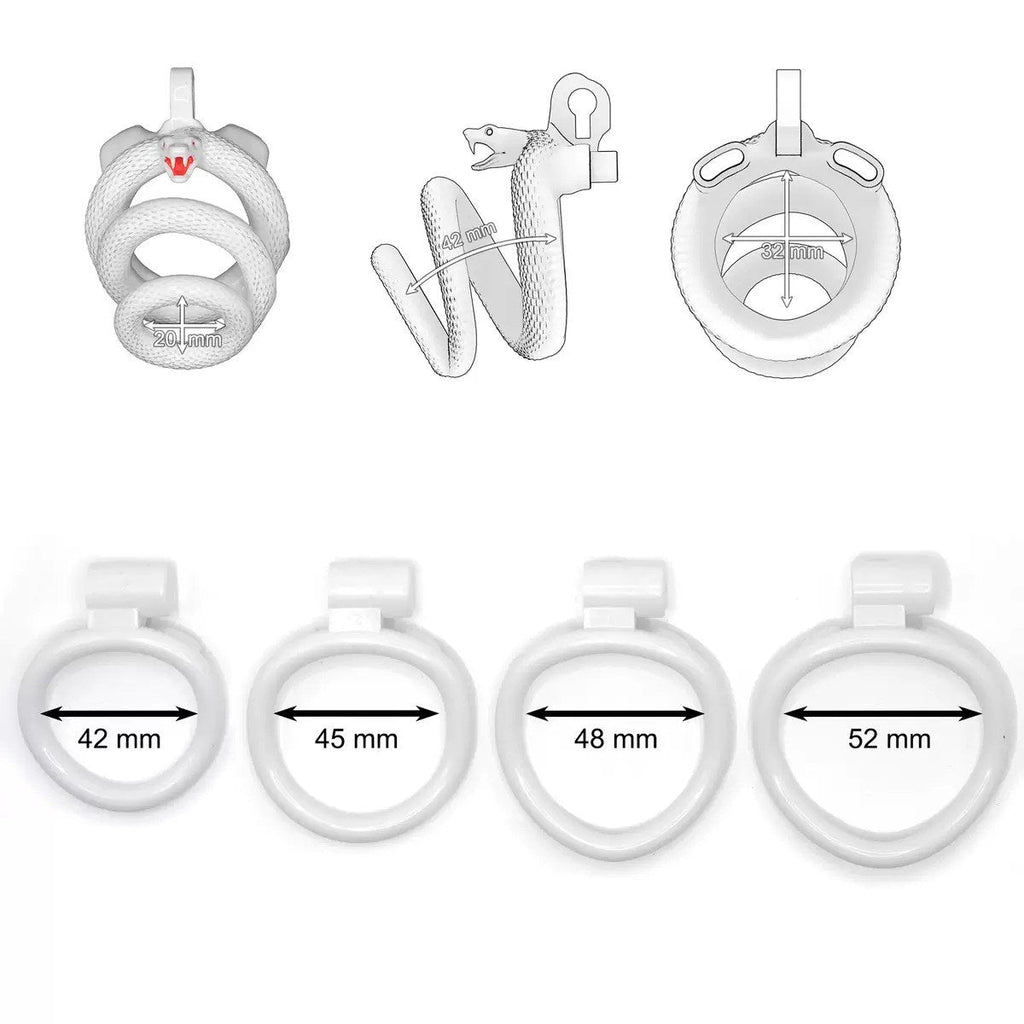 Snake-Shaped Resin Chastity Cage – Spiral Wrap Design | Lightweight, Breathable & Secure Fit