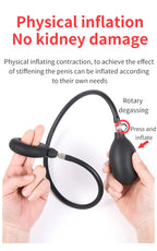 Inflatable Cock Ring Penis Pump - Delay Ejaculation Penis Enlarger Male Sex Toy