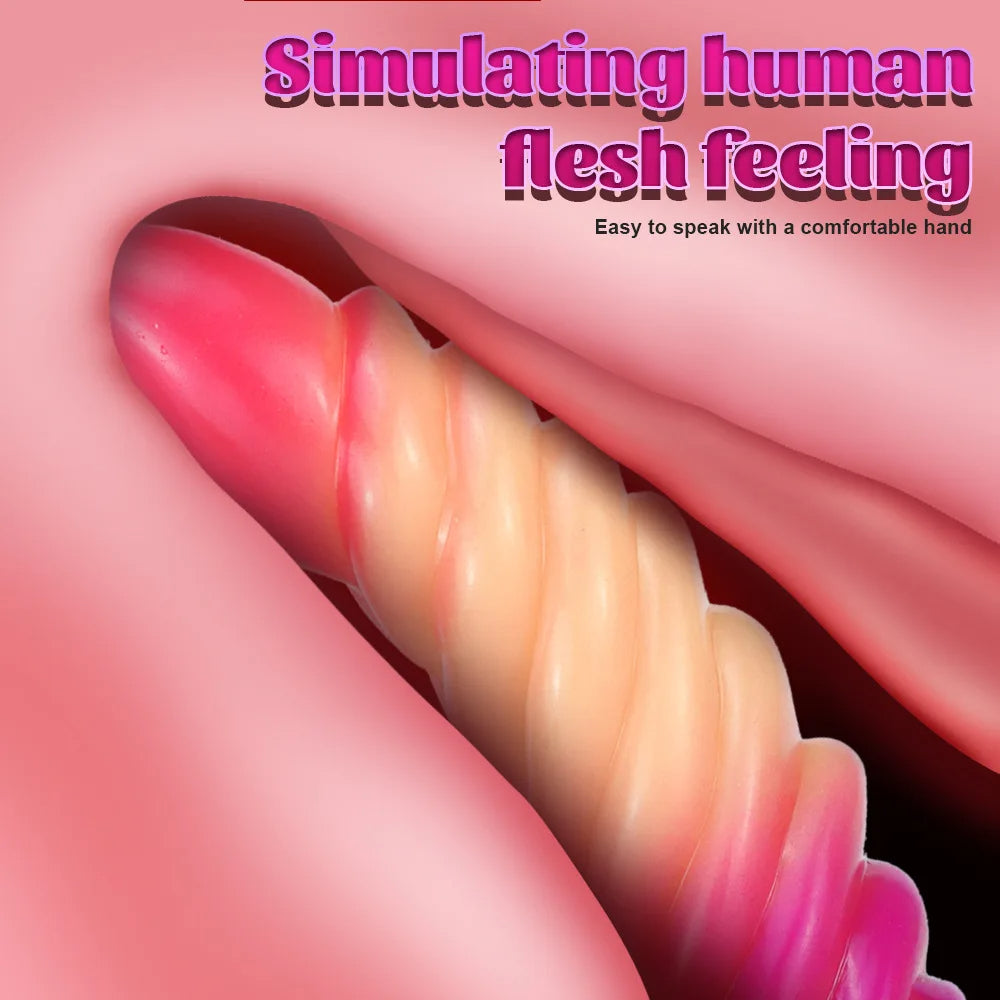 Fantasy Sprial Anal Dildo Butt Plug - Realistic Silicone Vagianl Prostate Female Sex Toys