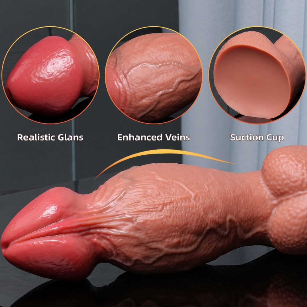 Giant Mushroom Head Fist Dildo – Dual-Density Silicone, Extreme Girth, S to XL | Domlust Heavy Fetish