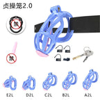 3D Printed Male Chastity Cage – Resin Lock with Strap & Perforated Ring Design for Men