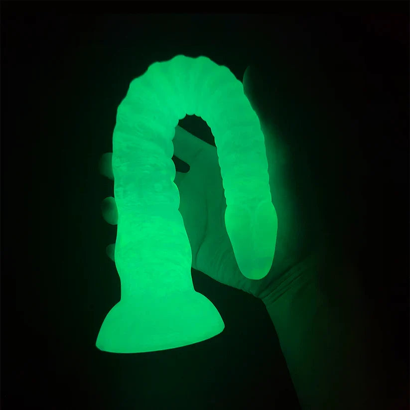 Glow-in-the-Dark Octopus Tentacle Dildo | Gradient Blue & Purple Anal Plug