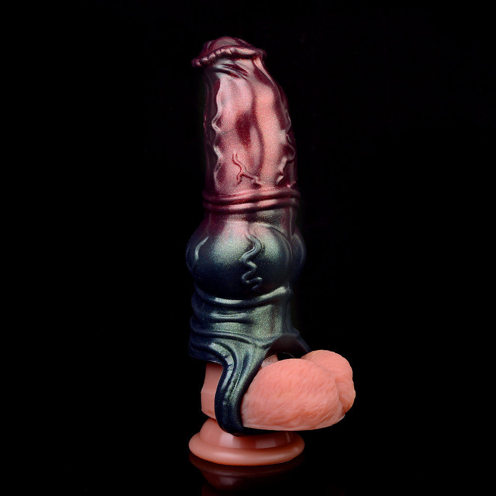 Fantasy Horse Knot Cock Sleeve – Silicone Penis Extender with Ring for Delay & Size Enhancement