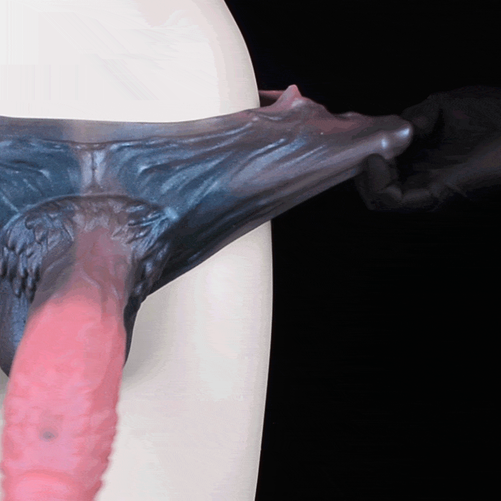 Fantasy Dragondildo Sheath Underwear - Silicone Drake Dick Penissleeve Extender Pants for Men