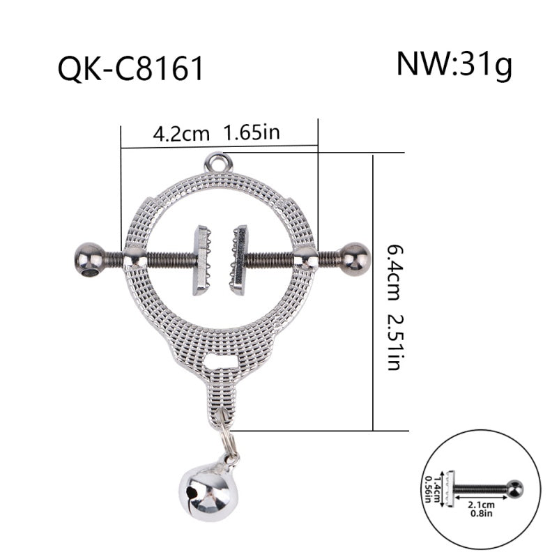 Concentric Suspension Nipple Clamps Bondage Kit – Precision Metal Temptation for BDSM & Kinky Sex Toys