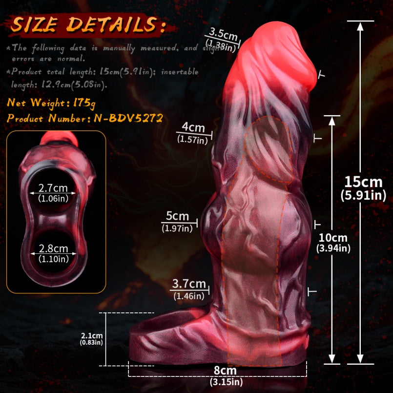 Blood-Red Fantasy Vibrating Cock Sleeve – Deep Penetration Pleasure Extender