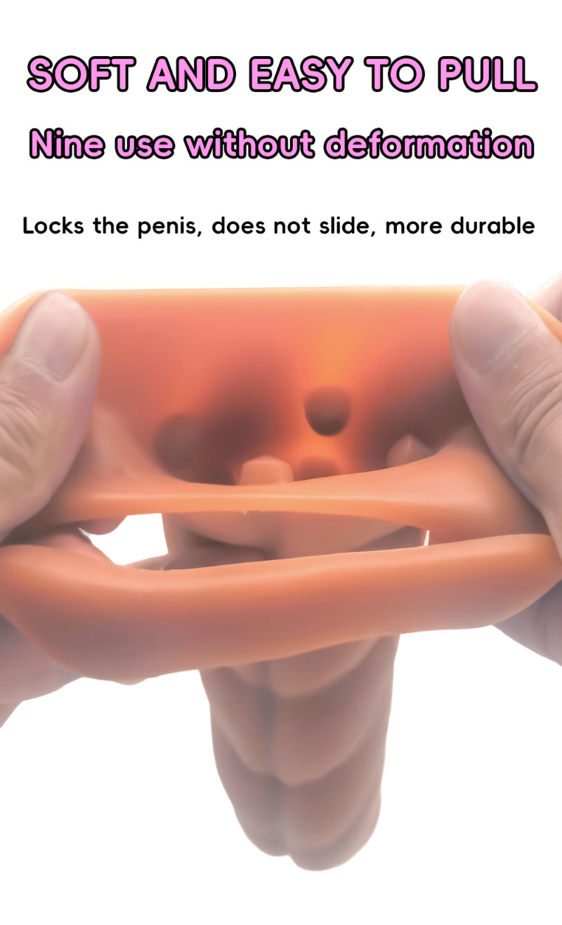 Sprial Huge Penis Sleeve Male Extender - Enhance Pegging Sexuality for Men Gay Couple