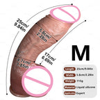 Lifelike Soft Silicone Dildo Set Realistic Veined Design, Skin-Like Texture