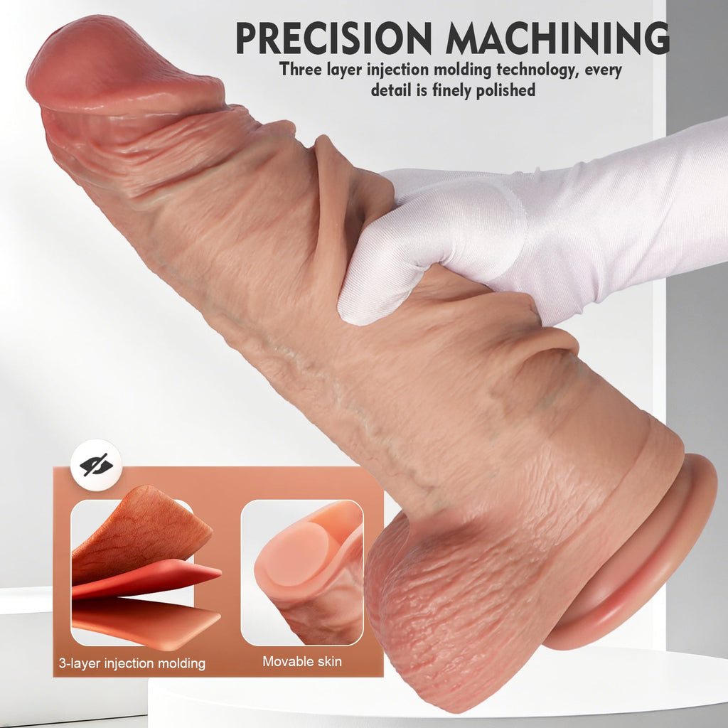 Huge 13.4-Inch Realistic Silicone Dildo with Strong Suction Cup